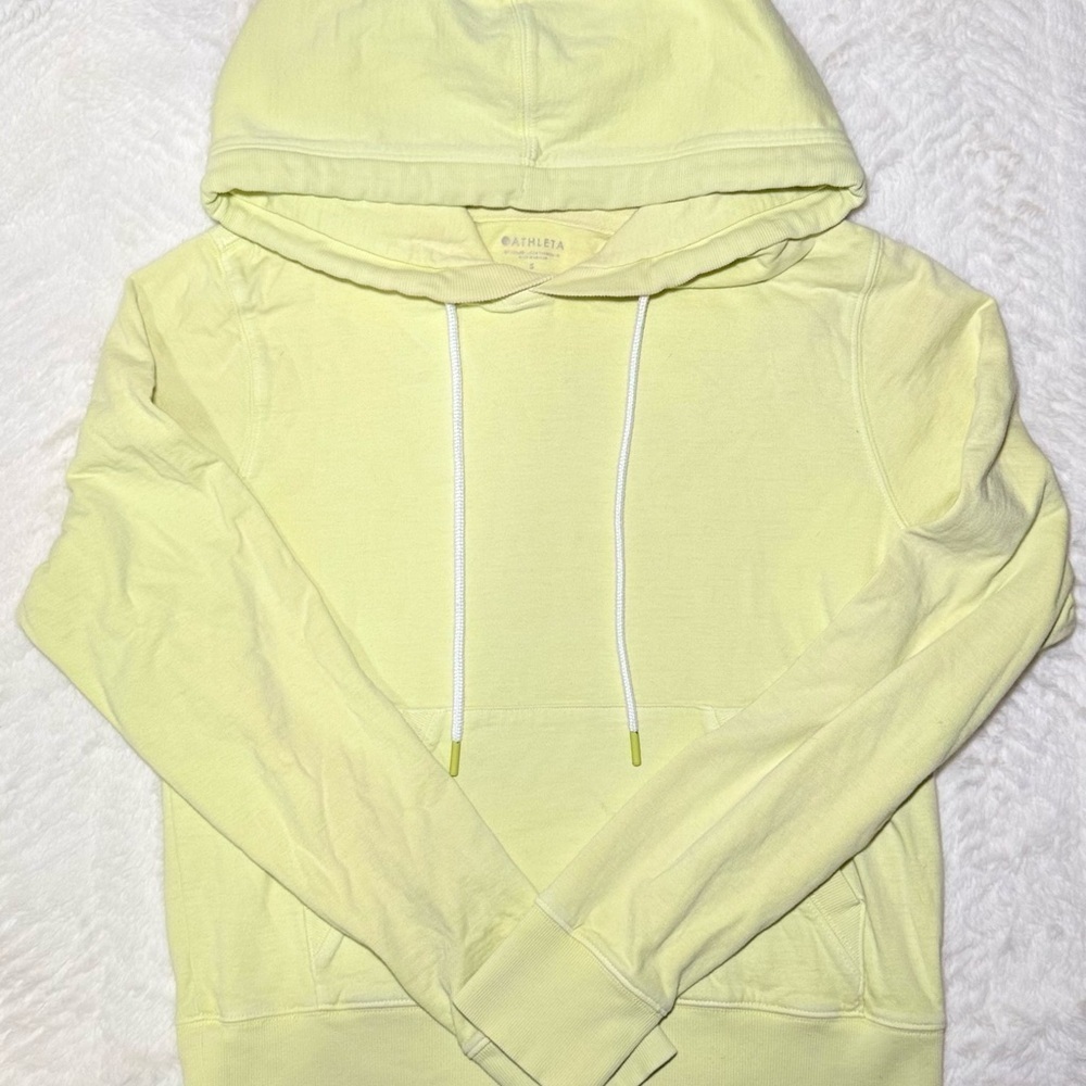 Athleta Women’s Lightweight Hoodie Soft Yellow Pullover